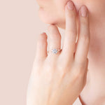 Load image into Gallery viewer, VINE ROUND CUT MOISSANITE ENGAGEMENT RING