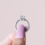 Load image into Gallery viewer, EAVE ACCENTED EMERALD CUT MOISSANITE ENGAGEMENT RING