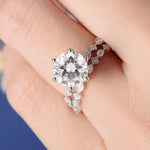 Load image into Gallery viewer, 1.00 CT ART DECO BRIDAL SET ANTIQUE DIAMOND MOISSANITE ENGAGEMENT RING WEDDING BAND