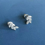Load image into Gallery viewer, 1.00 TCW MARQUISE CUT LEAF DESIGN MOISSANITE STUD EARRING