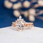 Load image into Gallery viewer, 1.00CT OVAL CUT GOLD ART DECO BRIDAL WEDDING MOISSANITE RING