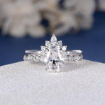 Load image into Gallery viewer, 1.00CT OVAL CUT GOLD ART DECO BRIDAL WEDDING MOISSANITE RING