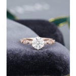 Load image into Gallery viewer, 1.30CT ROUND CUT ART DECO VINTAGE CURVED MOISSANITE ENGAGEMENT RING SET