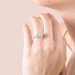 Load image into Gallery viewer, BOLD ROUND CUT MOISSANITE ENGAGEMENT RING