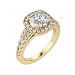 Load image into Gallery viewer, AURA ROUND CUT MOISSANITE ENGAGEMENT RING