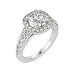 Load image into Gallery viewer, AURA ROUND CUT MOISSANITE ENGAGEMENT RING
