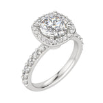 Load image into Gallery viewer, CHER ROUND CUT MOISSANITE ENGAGEMENT RING