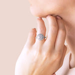 Load image into Gallery viewer, ECHO ROUND CUT MOISSANITE ENGAGEMENT RING