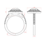 Load image into Gallery viewer, ECHO ROUND CUT MOISSANITE ENGAGEMENT RING