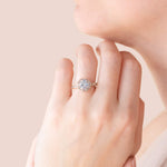 Load image into Gallery viewer, POET ROUND CUT MOISSANITE ENGAGEMENT RING
