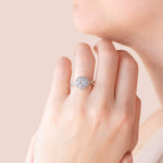 Load image into Gallery viewer, POET ROUND CUT MOISSANITE ENGAGEMENT RING