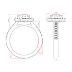 Load image into Gallery viewer, POET ROUND CUT MOISSANITE ENGAGEMENT RING
