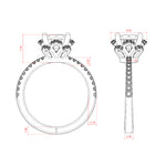 Load image into Gallery viewer, RIVA ROUND CUT MOISSANITE ENGAGEMENT RING