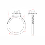 Load image into Gallery viewer, SOUL ACCENTED CUSHION CUT MOISSANITE ENGAGEMENT RING
