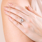 Load image into Gallery viewer, SOUL ACCENTED OVAL CUT MOISSANITE ENGAGEMENT RING
