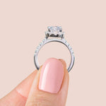 Load image into Gallery viewer, SOUL ACCENTED OVAL CUT MOISSANITE ENGAGEMENT RING