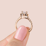 Load image into Gallery viewer, SOUL ACCENTED PEAR CUT MOISSANITE ENGAGEMENT RING