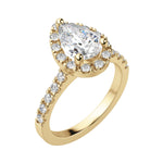 Load image into Gallery viewer, SOUL ACCENTED PEAR CUT MOISSANITE ENGAGEMENT RING