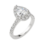 Load image into Gallery viewer, SOUL ACCENTED PEAR CUT MOISSANITE ENGAGEMENT RING