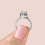 Load image into Gallery viewer, SOUL ACCENTED PEAR CUT MOISSANITE ENGAGEMENT RING