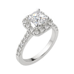 Load image into Gallery viewer, SOUL ACCENTED PRINCESS CUT MOISSANITE ENGAGEMENT RING