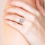Load image into Gallery viewer, SOUL ACCENTED PRINCESS CUT MOISSANITE ENGAGEMENT RING