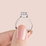 Load image into Gallery viewer, SOUL ACCENTED PRINCESS CUT MOISSANITE ENGAGEMENT RING