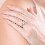 Load image into Gallery viewer, SOUL ACCENTED ROUND CUT MOISSANITE ENGAGEMENT RING