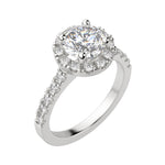 Load image into Gallery viewer, SOUL ACCENTED ROUND CUT MOISSANITE ENGAGEMENT RING