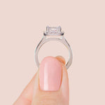 Load image into Gallery viewer, SOUL CLASSIC CUSHION CUT MOISSANITE ENGAGEMENT RING