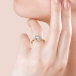 Load image into Gallery viewer, SOUL CLASSIC ROUND CUT MOISSANITE ENGAGEMENT RING