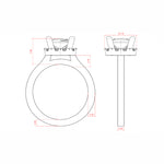 Load image into Gallery viewer, SOUL CLASSIC PRINCESS CUT MOISSANITE ENGAGEMENT RING