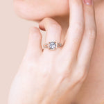 Load image into Gallery viewer, VARA CUSHION CUT MOISSANITE ENGAGEMENT RING