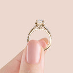 Load image into Gallery viewer, VARA CUSHION CUT MOISSANITE ENGAGEMENT RING