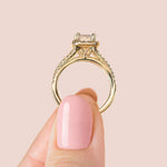 Load image into Gallery viewer, VARA EMERALD CUT MOISSANITE ENGAGEMENT RING