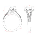 Load image into Gallery viewer, VARA EMERALD CUT MOISSANITE ENGAGEMENT RING
