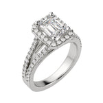 Load image into Gallery viewer, VARA EMERALD CUT MOISSANITE ENGAGEMENT RING
