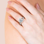 Load image into Gallery viewer, VARA EMERALD CUT MOISSANITE ENGAGEMENT RING