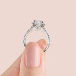 Load image into Gallery viewer, VARA EMERALD CUT MOISSANITE ENGAGEMENT RING