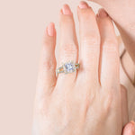 Load image into Gallery viewer, VARA PRINCESS CUT MOISSANITE ENGAGEMENT RING