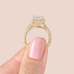 Load image into Gallery viewer, VARA PRINCESS CUT MOISSANITE ENGAGEMENT RING