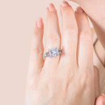 Load image into Gallery viewer, VARA PRINCESS CUT MOISSANITE ENGAGEMENT RING