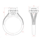 Load image into Gallery viewer, VARA PRINCESS CUT MOISSANITE ENGAGEMENT RING