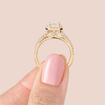 Load image into Gallery viewer, VARA RADIANT CUT MOISSANITE ENGAGEMENT RING