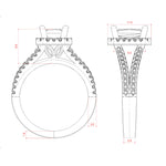 Load image into Gallery viewer, VARA RADIANT CUT MOISSANITE ENGAGEMENT RING