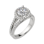 Load image into Gallery viewer, VARA ROUND CUT MOISSANITE ENGAGEMENT RING