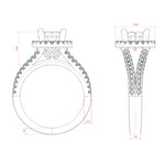 Load image into Gallery viewer, VARA ROUND CUT MOISSANITE ENGAGEMENT RING