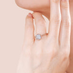 Load image into Gallery viewer, EDIT CLASSIC CUSHION CUT MOISSANITE ENGAGEMENT RING
