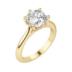 Load image into Gallery viewer, EDIT CLASSIC CUSHION CUT MOISSANITE ENGAGEMENT RING