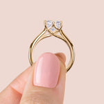 Load image into Gallery viewer, EDIT CLASSIC CUSHION CUT MOISSANITE ENGAGEMENT RING